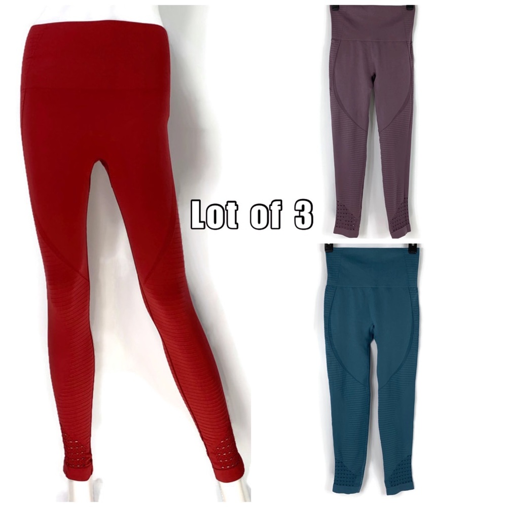 FITRELL High Waisted Leggings Pants Lot of 3 Sz M